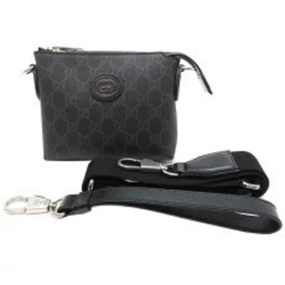 Gucci Interlocking GG Shoulder Bag GG Supreme Black